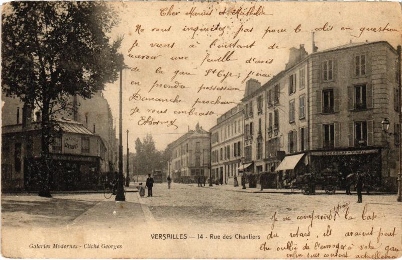 Carte postale ancienne Versailles Rue des Chantiers France à Versailles