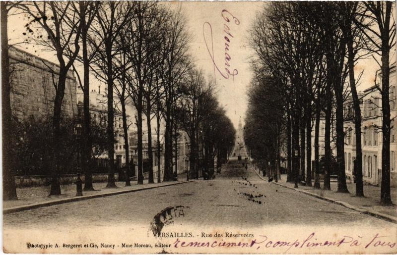 Carte postale ancienne Versailles Rue des Reservoirs France à Versailles