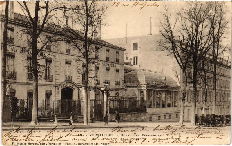Carte postale ancienne Versailles Hotel des Reservoirs France à Versailles