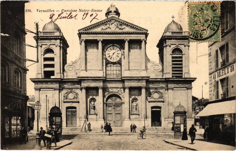 Carte postale ancienne Versailles Paroisse Notre-Dame France à Versailles