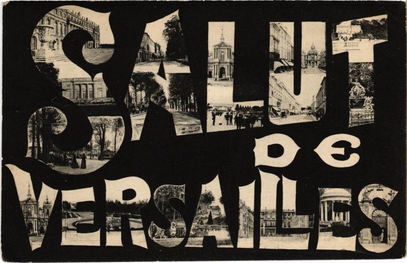 Carte postale ancienne Salut de Versailles France à Versailles