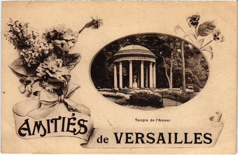 Carte postale ancienne Amities de Versailles France à Versailles