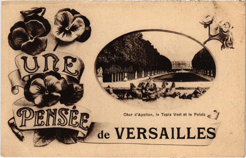 Carte postale ancienne Une Pensee de Versailles France à Versailles