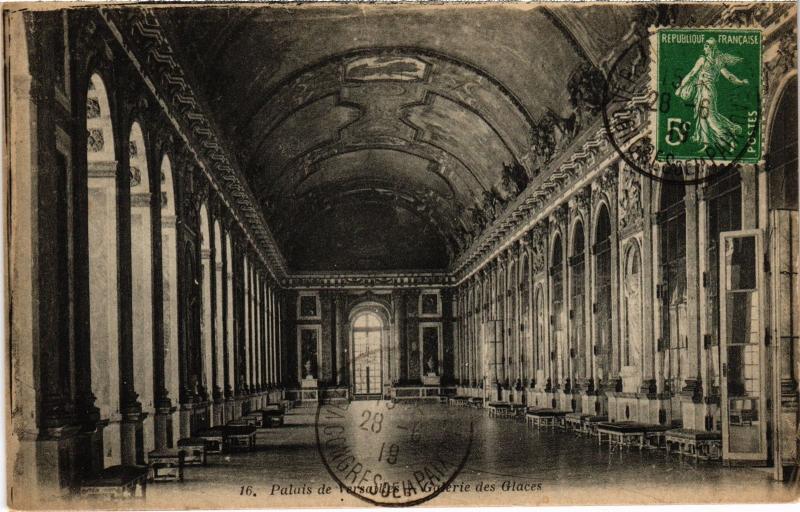 Carte postale ancienne Versailles Palais, Galerie des Glaces France à Versailles