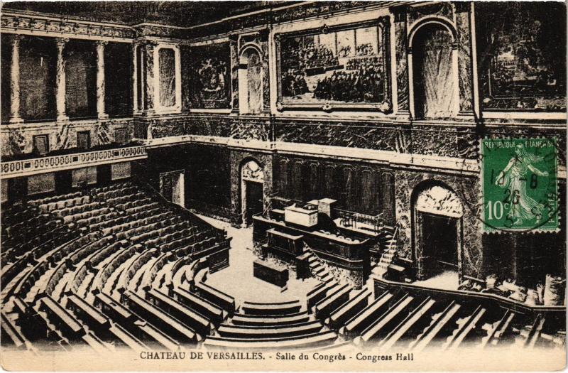 Carte postale ancienne Versailles Salle du Congres France à Versailles