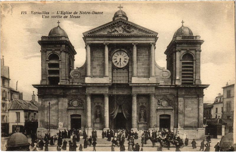Carte postale ancienne Versailles L'Eglise de Notre-Dame France à Versailles