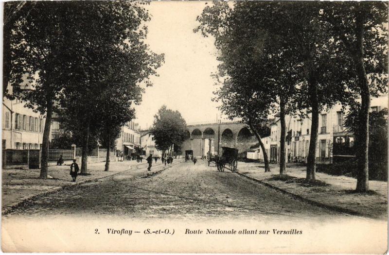 Carte postale ancienne Viroflay Route Nationale allant s Versailles France à Versailles
