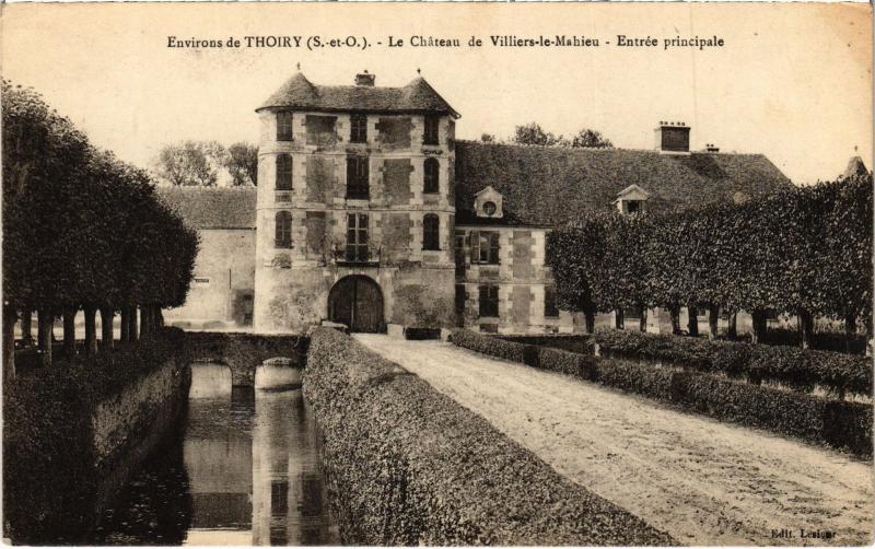 Carte postale ancienne Villiers le Mathieu Le Chateau, Entree principale France