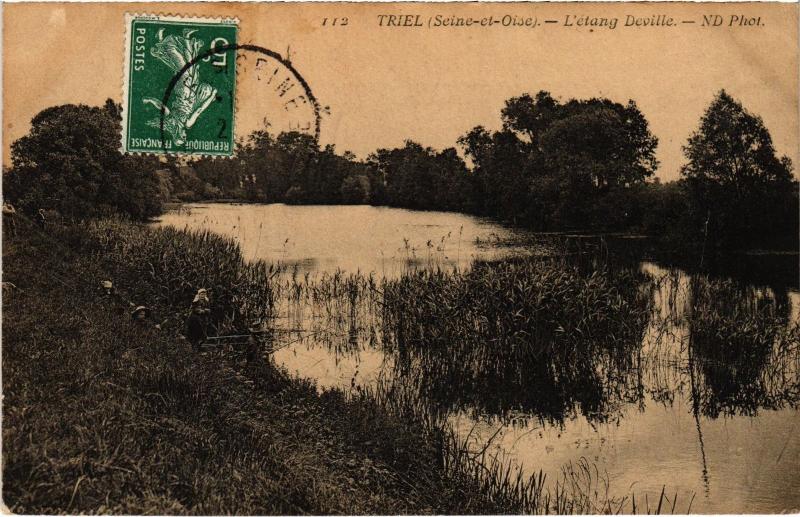 Carte postale ancienne Triel L'Etang Deville France
