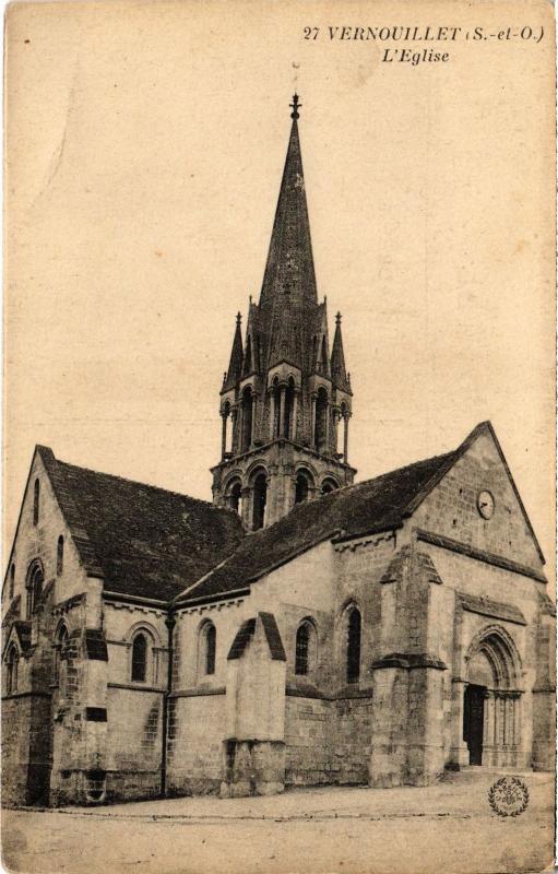 Carte postale ancienne Vernouillet L'Eglise France à Vernouillet