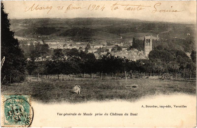 Carte postale ancienne Maule Vue Generale France à Maule