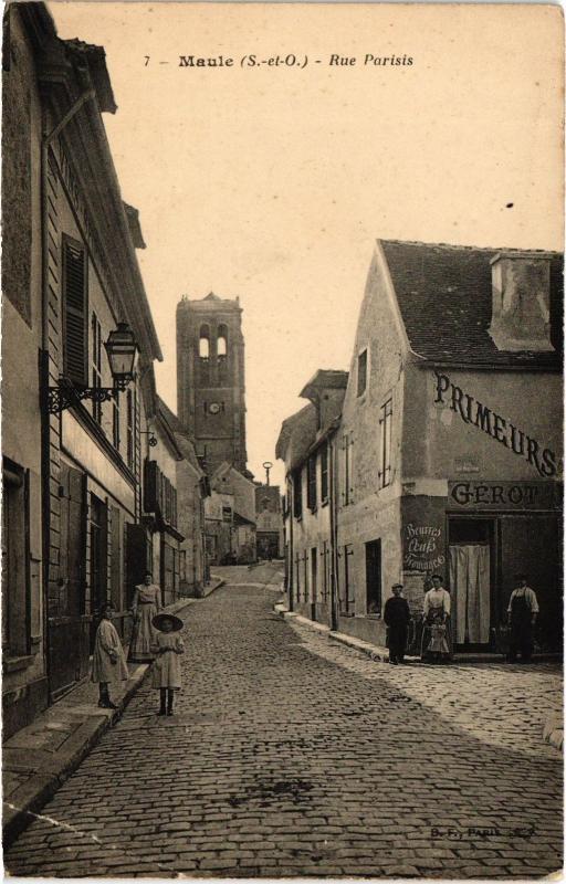 Carte postale ancienne Maule Rue Parisis France à Maule