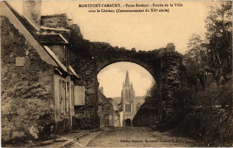 Carte postale ancienne Montfort l'Amaury Porte Bardoul France à Montfort-l'Amaury