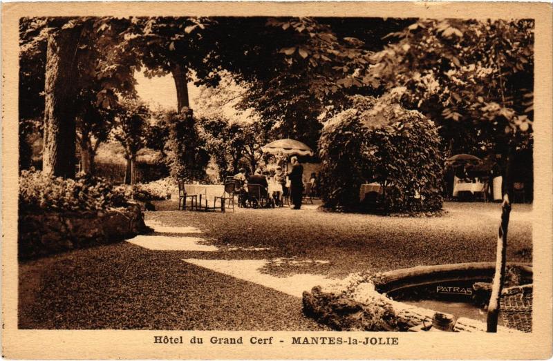 Carte postale ancienne Mantes la Jolie Hotel du Grand Cerf France à Mantes-la-Jolie
