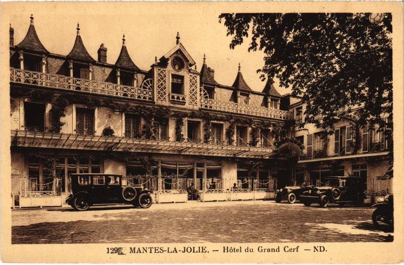 Carte postale ancienne Mantes la Jolie Hotel du Grand Cerf France à Mantes-la-Jolie
