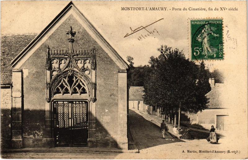Carte postale ancienne Montfort l'Amaury Porte du Cimetiere France à Montfort-l'Amaury