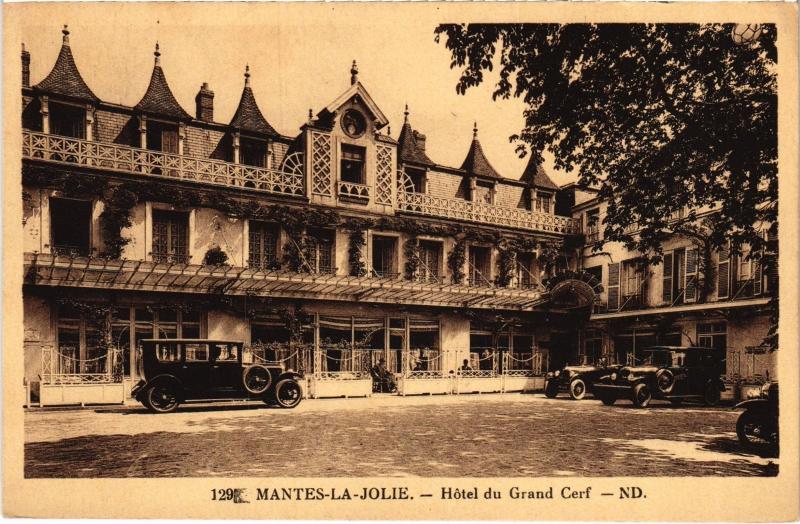 Carte postale ancienne Mantes la Jolie Hotel du Grand Cerf France à Mantes-la-Jolie