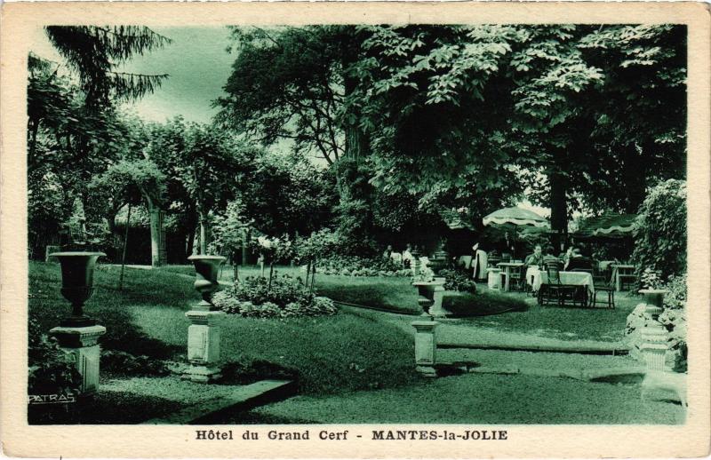 Carte postale ancienne Mantes la Jolie Hotel du Grand Cerf France à Mantes-la-Jolie