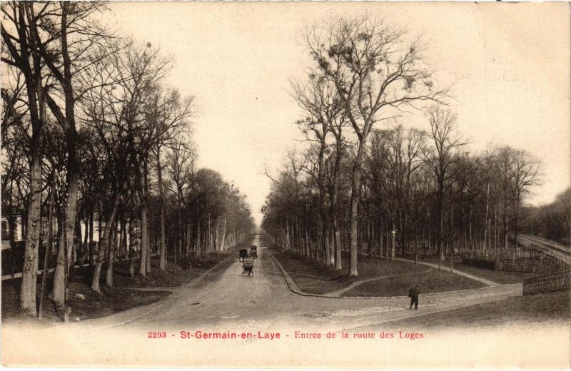 Carte postale ancienne Saint-Germain en Laye Entree de la route des Loges France à Saint-Germain-en-Laye