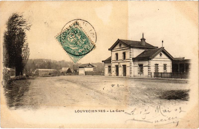 Carte postale ancienne Louveciennes La Gare France à Louveciennes