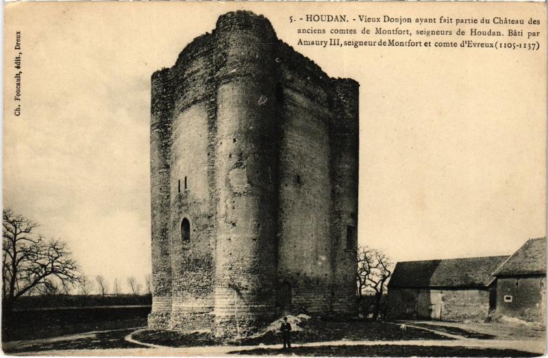 Carte postale ancienne Houdan Vieux Donjon France à Houdan