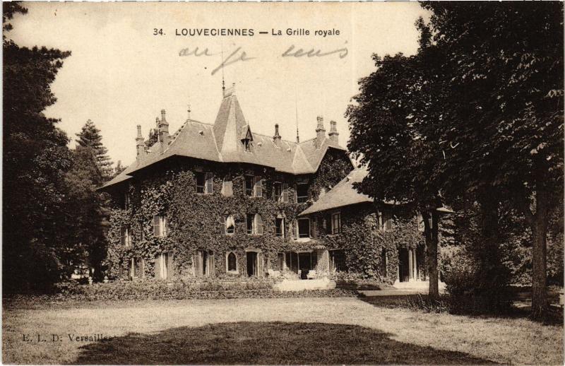 Carte postale ancienne Louveciennes La Grille royale France à Louveciennes