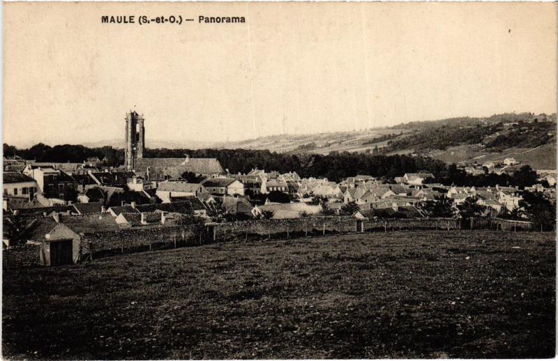 Carte postale ancienne Maule Panorama France à Maule