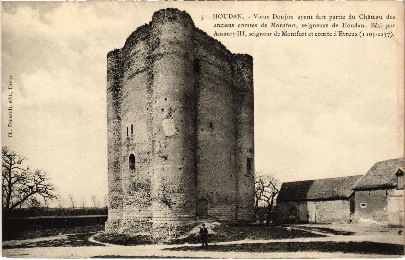 Carte postale ancienne Houdan Vieux Donjon France à Houdan