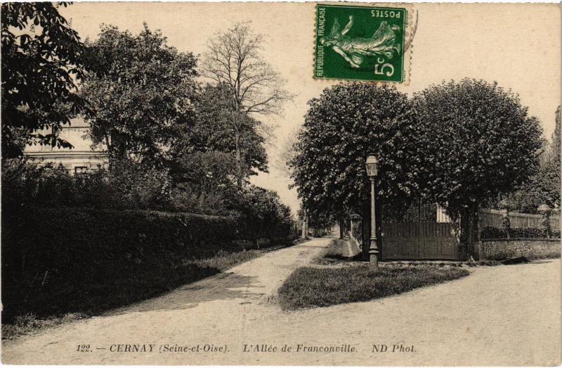 Carte postale ancienne Cernay la Ville L'Allee de Franconville France à Cernay-la-Ville