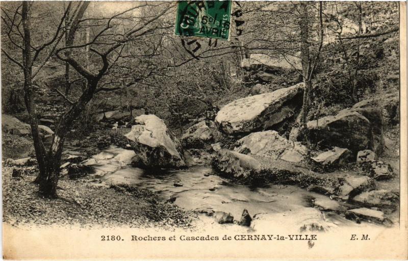 Carte postale ancienne Cernay la Ville Rochers et Cascades France à Cernay-la-Ville