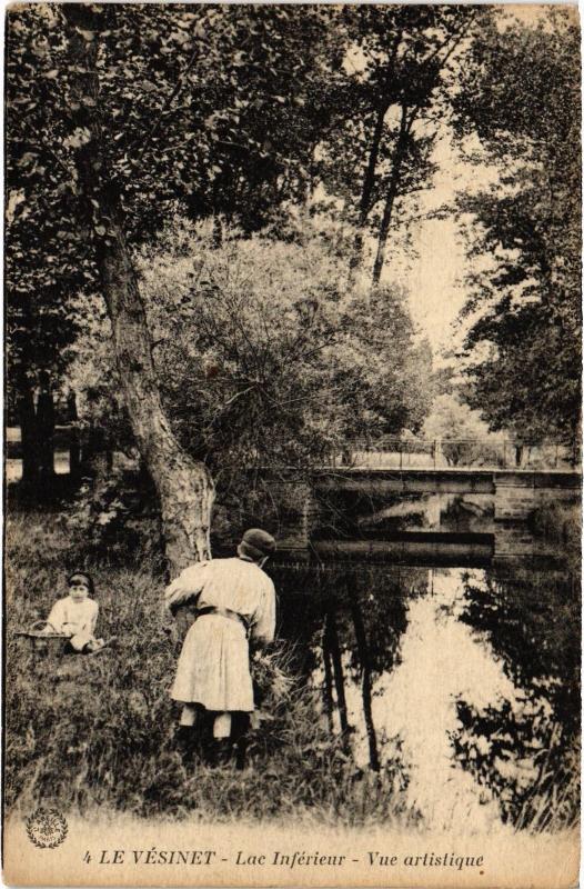 Carte postale ancienne Le Vesinet Lac interieur France