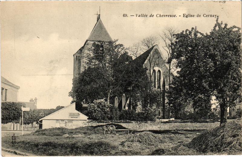 Carte postale ancienne Chevreuse Eglise de Cernay France à Chevreuse