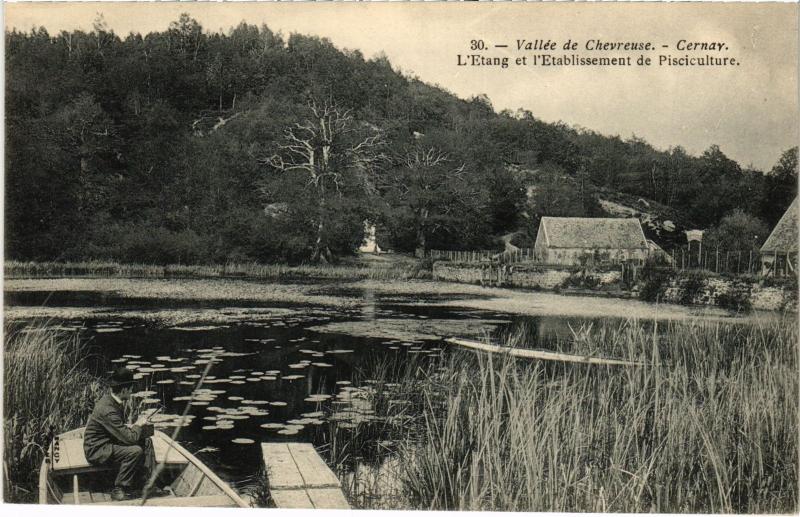Carte postale ancienne Chevreuse L'Etang et l'Etablissement France à Ablis