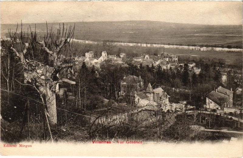 Carte postale ancienne Villennes s Seine Vue Generale France