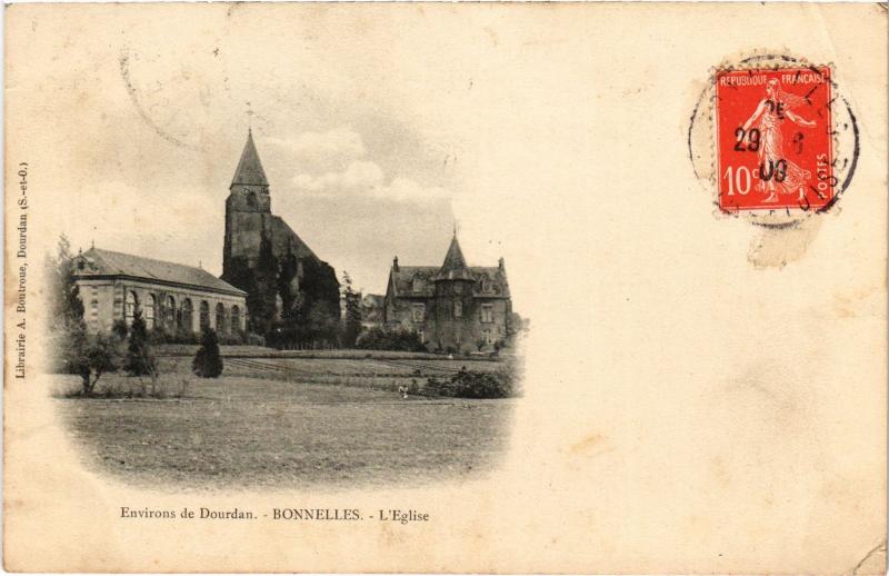 Carte postale ancienne Bonnelles L'Eglise France à Bonnelles