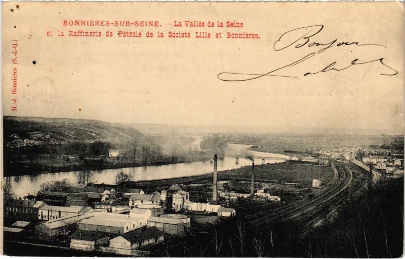 Carte postale ancienne Bonnieres La Vallee de la Seine France
