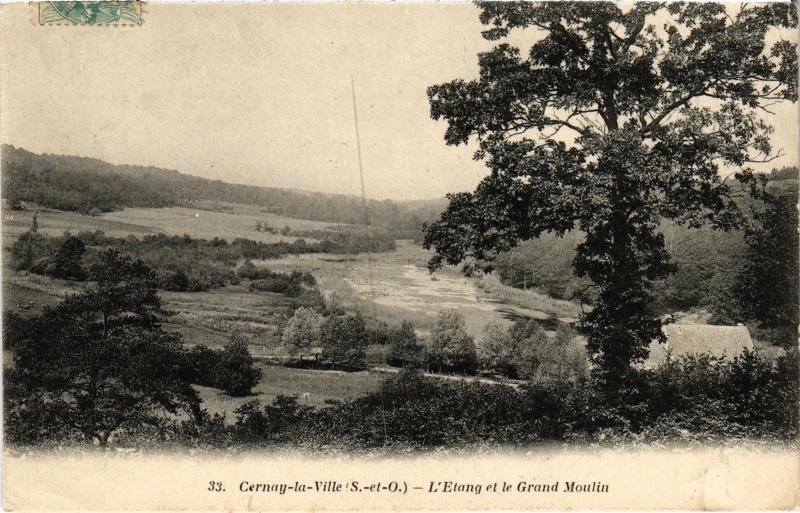 Carte postale ancienne Cernay la Ville L'Etang et le Grand Moulin France à Cernay-la-Ville