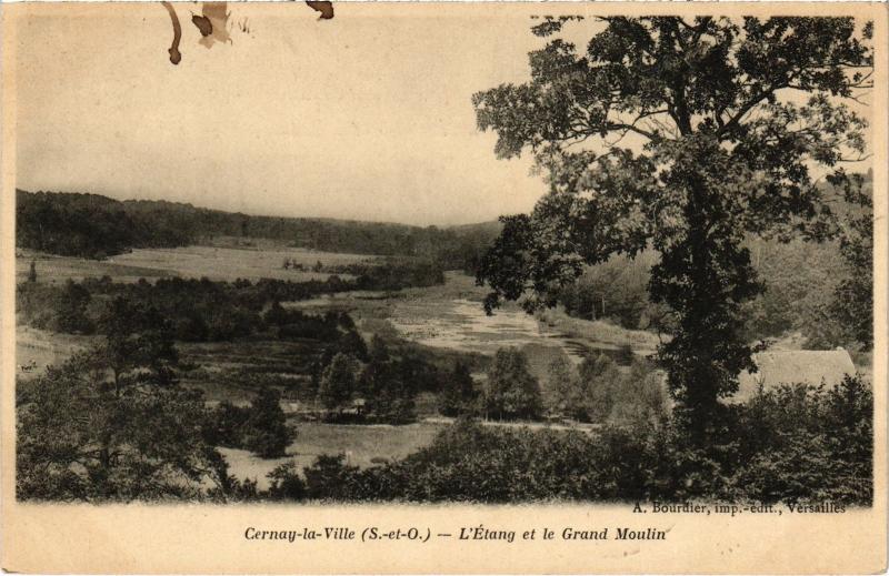 Carte postale ancienne Cernay la Ville L'Etang et le Grand Moulin France à Cernay-la-Ville
