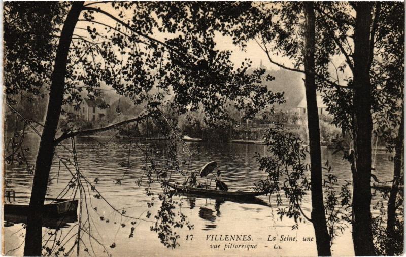 Carte postale ancienne Villennes s Seine La Seine, une vue pitt France