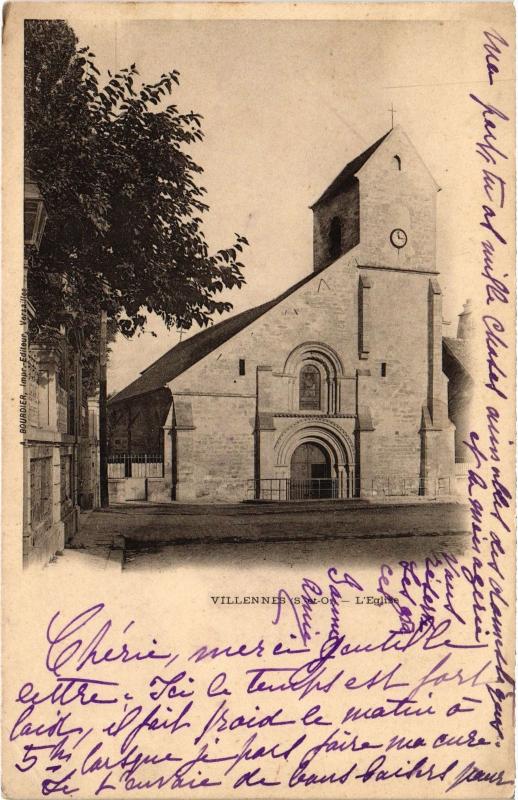 Carte postale ancienne Villennes s Seine L'Eglise France