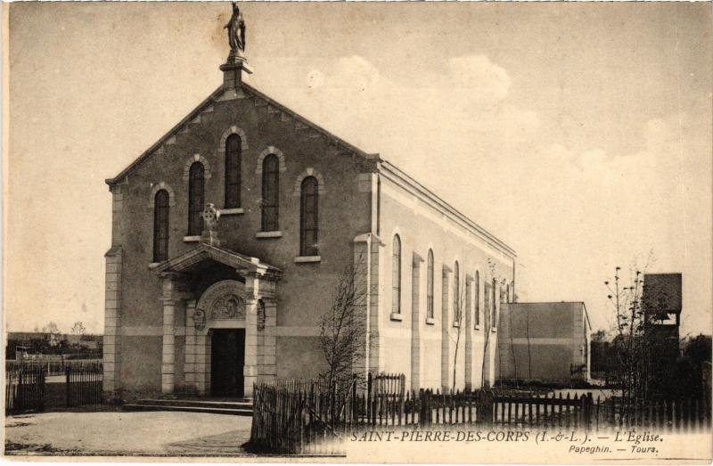 Carte postale ancienne Saint-Pierre des Corps L'Eglise France à Saint-Pierre-des-Corps