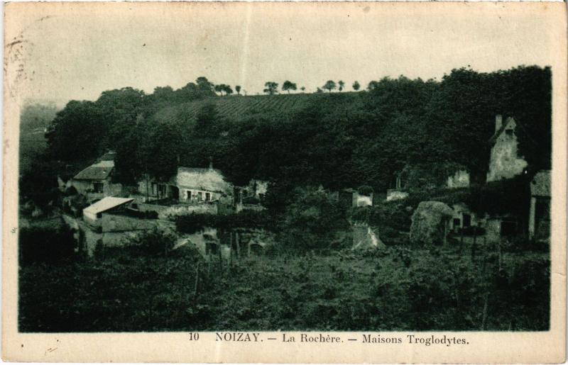 Carte postale ancienne Noizay La Rochere, Maisons Troglodytes France à Noizay