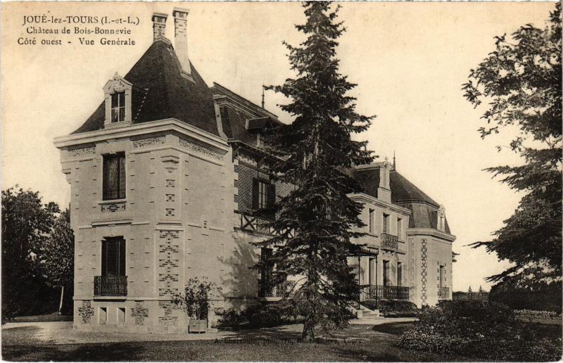 Carte postale ancienne Joue lez Tours Chateau de Bois Bonnevie France à Tours