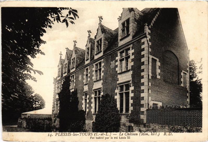 Carte postale ancienne Plessis lez Tours Le Chateau France à Tours