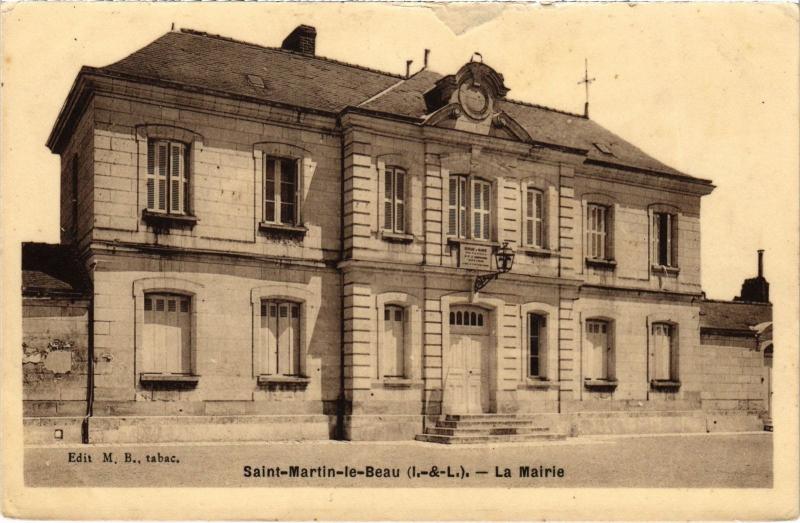 Carte postale ancienne Saint-Martin le Beau La Mairie France à Saint-Martin-le-Beau
