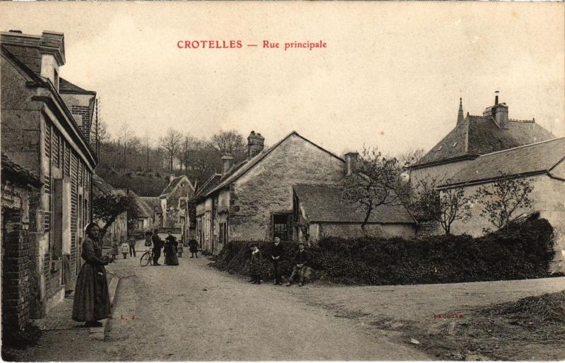 Carte postale ancienne Crotelles Rue Principale France à Crotelles