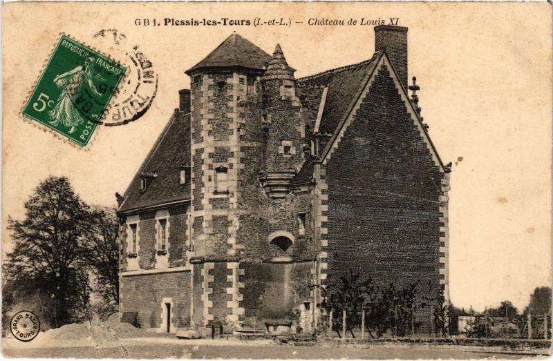 Carte postale ancienne Plessis les Tours Chateau de Louis Xi France à Tours