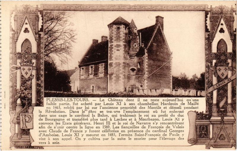 Carte postale ancienne Plessis les Tours Le Chateau France à Tours