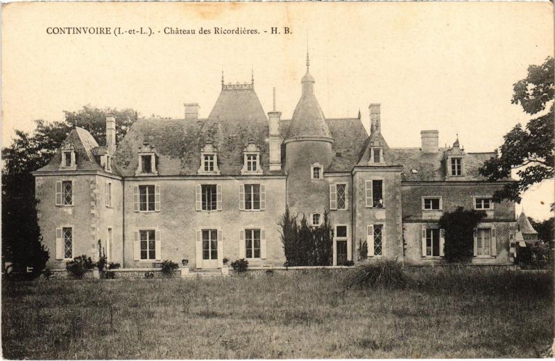 Carte postale ancienne Continvoire Chateau des Ricordieres France à Continvoir