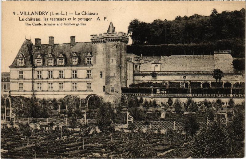 Carte postale ancienne Villandry Le Chateau France à Villandry